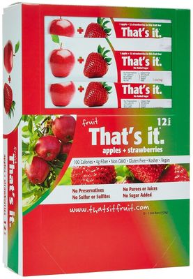That&#39;s It Fruit Bars - Apple &amp; Strawberry - 1.2 oz - 12 ct