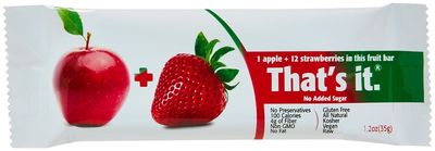 That's It Fruit Bars - Apple &amp; Strawberry - 1.2 oz - 12 ct