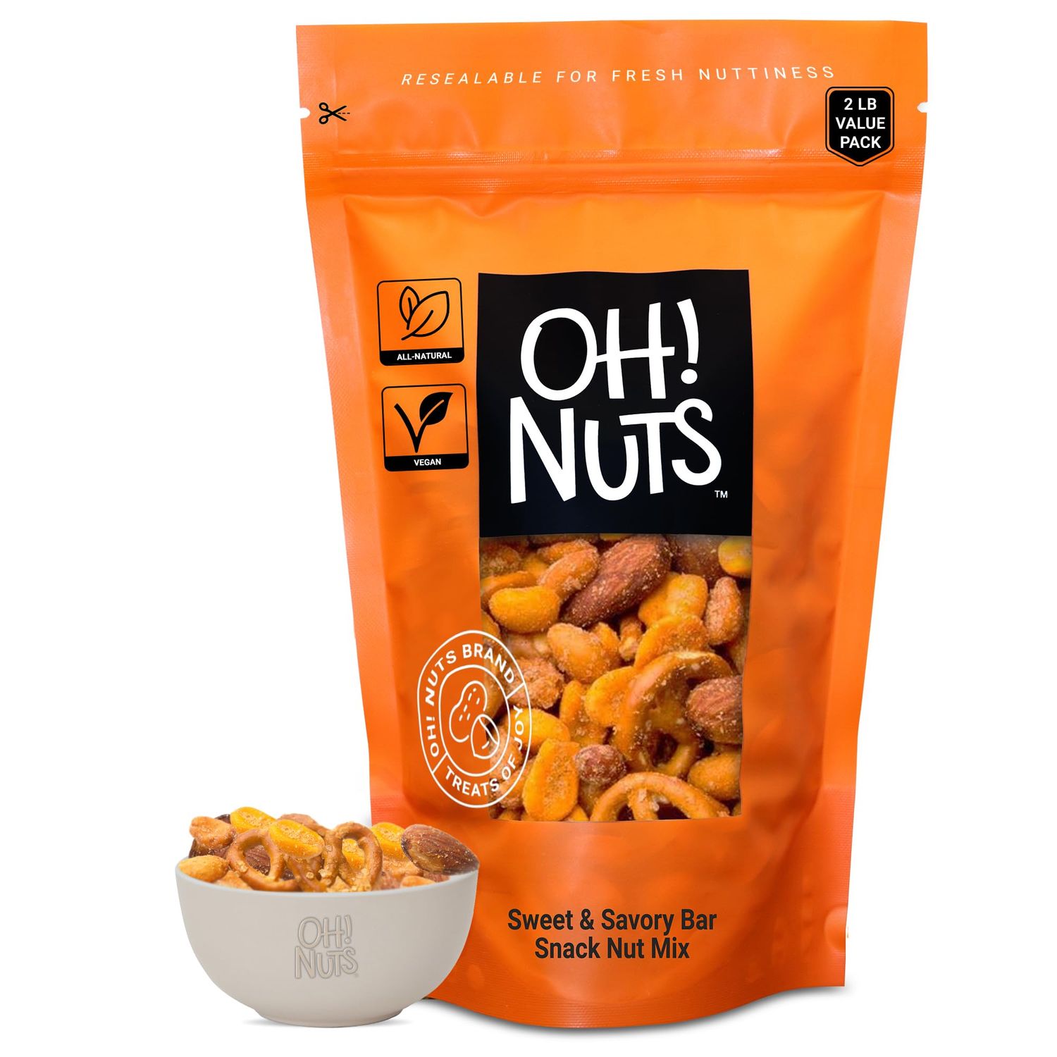 Sweet &amp; Savory Bar Snack Nut Mix is a delightful blend of nuts offering a perfect balance of sweet and savory flavors. It&#39;s a mouthwatering treat for any snacking occasion. (2LB)
