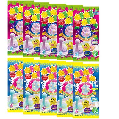 Nerunerunerune 2Types 10pcs Popin&#39; Cookin&#39; Japanese DIY Gummy Candy Children Snack Food Ninjapo