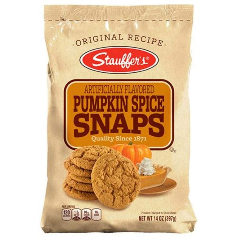 Stauffers Original Recipe Snaps Cookies, 14 oz Bag (Pumpkin Spice)