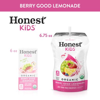 Honest Kids Organic Berry Good Lemonade, 6.75 Fl Oz, 8 Pack