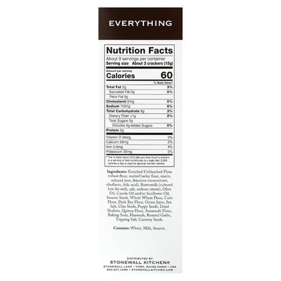 Stonewall Kitchen Everything Deli Cracker, 4.7 oz