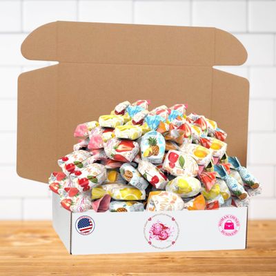 Happy Little Heart Fruit-Filled Hard Candy - 2-Pound Bulk Pack, 130 Count Assorted Flavors - Individually Wrapped Sweets for Parties, Candy Buffets &amp; Office Snacks