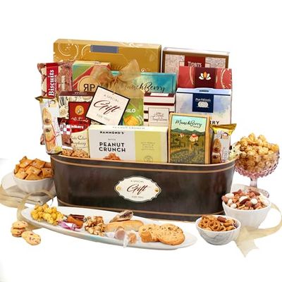 Broadway Basketeers Signature Gourmet Gift Basket with Chocolates &amp; Snacks, For All Occasions
