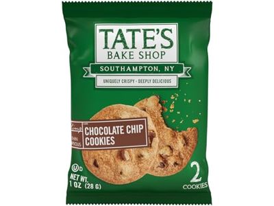 Tate&#39;s Bake Shop Chocolate Chip Cookies, Kosher, 2 Cookies, 1 Ounce (Pack of 8)