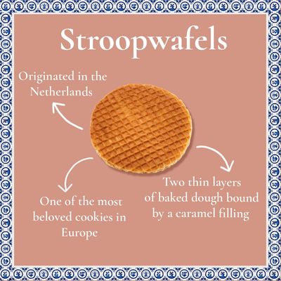 Le Chic Patissier 30 Caramel & Vanilla Stroopwafels Soft Toasted Pack of 3 (11.11oz each) Original Dutch Caramel Waffle Recipe non-GMO perfect snack biscuit