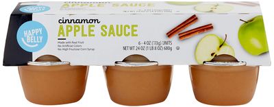 Amazon Brand - Happy Belly Cinnamon Apple Sauce, 4 ounce (Pack of 6)