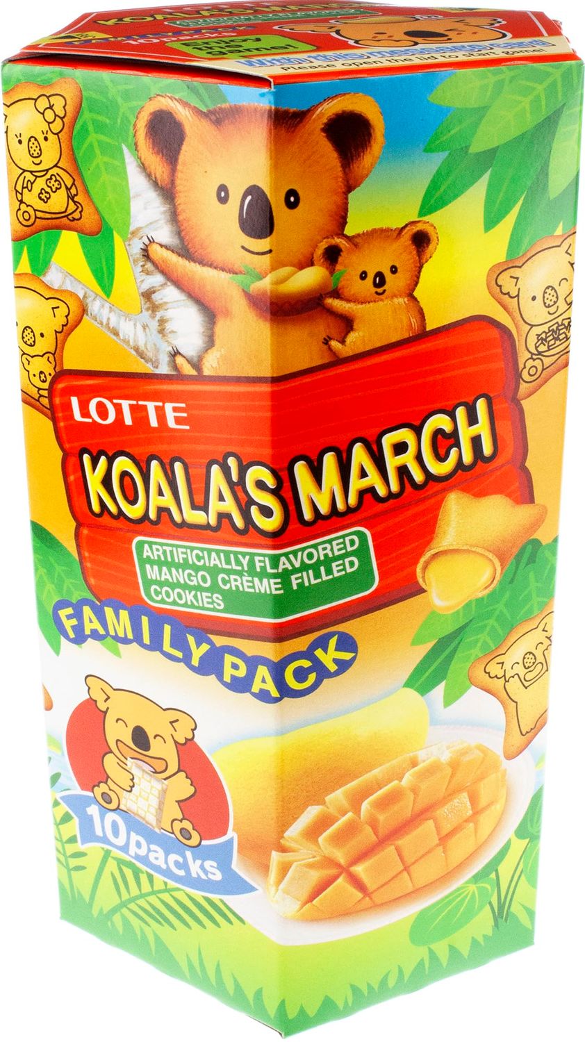 Lotte Koala's March Cookie with Mango Cream Family Size, 6.89 oz
