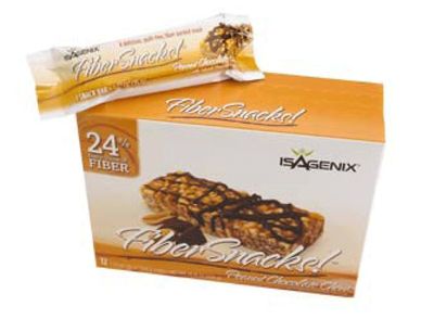 Isagenix Fibersnacks Peanut Chocolate Chew 12 Bars- 14.76 OZ