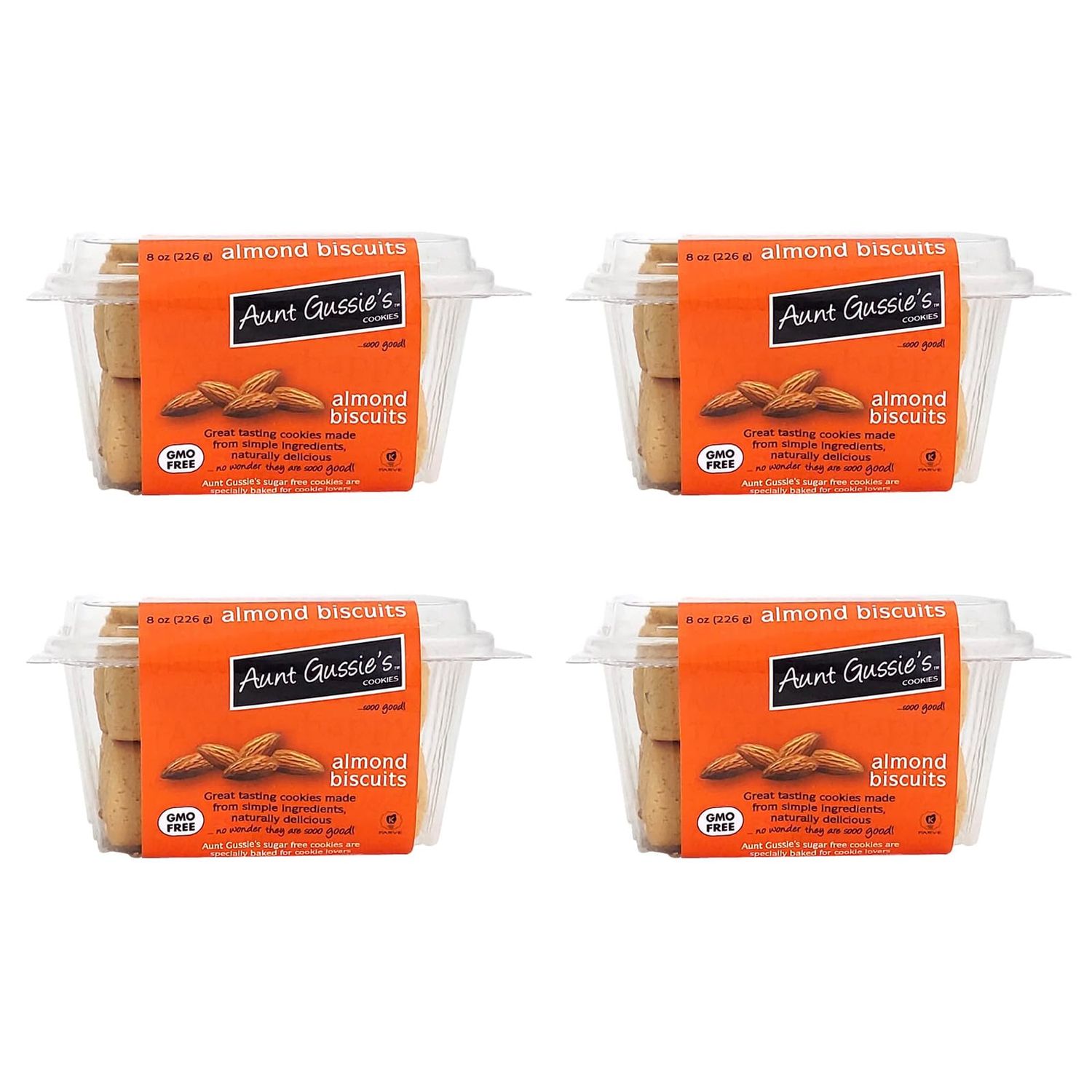 Aunt Gussie&#39;s - Sugar Free Wheat Almond Biscuits - 4 Pack