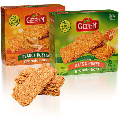 Gefen Granola Bar Variety Pack (2 Pack  24 Bars) | Oats N&#39; Honey Granola Bars &amp; Peanut Butter Granola Bars | All Natural, Delicious, High Energy Snack