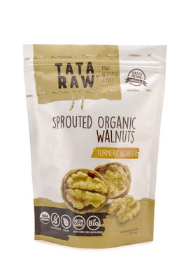TATA RAW - Organic Sprouted Maple Walnuts - Turmeric, Ginger - 1 lb