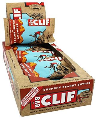 Clif Bar, Energy Bar, Crunchy Peanut Butter, 2.4 Ounce, 12Box, Sold As 1 Box