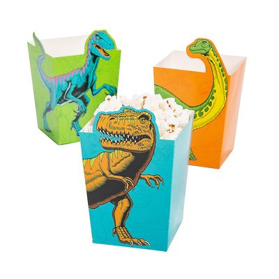 Dinosaur Party Popcorn Boxes 24 Pieces