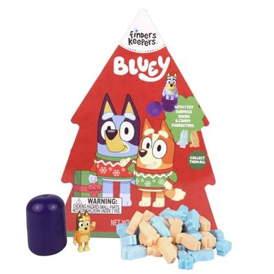 Bluey Finders Keepers Christmas Box, Individually Wrapped Hard Candies, Collectible Candy Gift, 1.76 Ounces