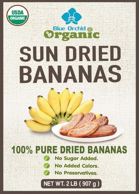 Organic Sun Dried Bananas Value Pack - No Sugar Added - No Preservatives - Unsulfured - Soft and Chewy Little Bananas - Thai Natural Fruit Snacks - 2 LB