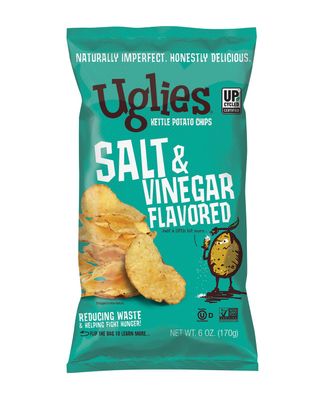 UGLIES Kettle-Cooked Potato Chips, Gluten-Free Snacks, Kosher-Friendly, Non-GMO Snacks for Kids or Office, Lunch Snacks, Individual Snack Packs, Salt and Vinegar Potato Chips, 6 Oz. Each, Pack of 12
