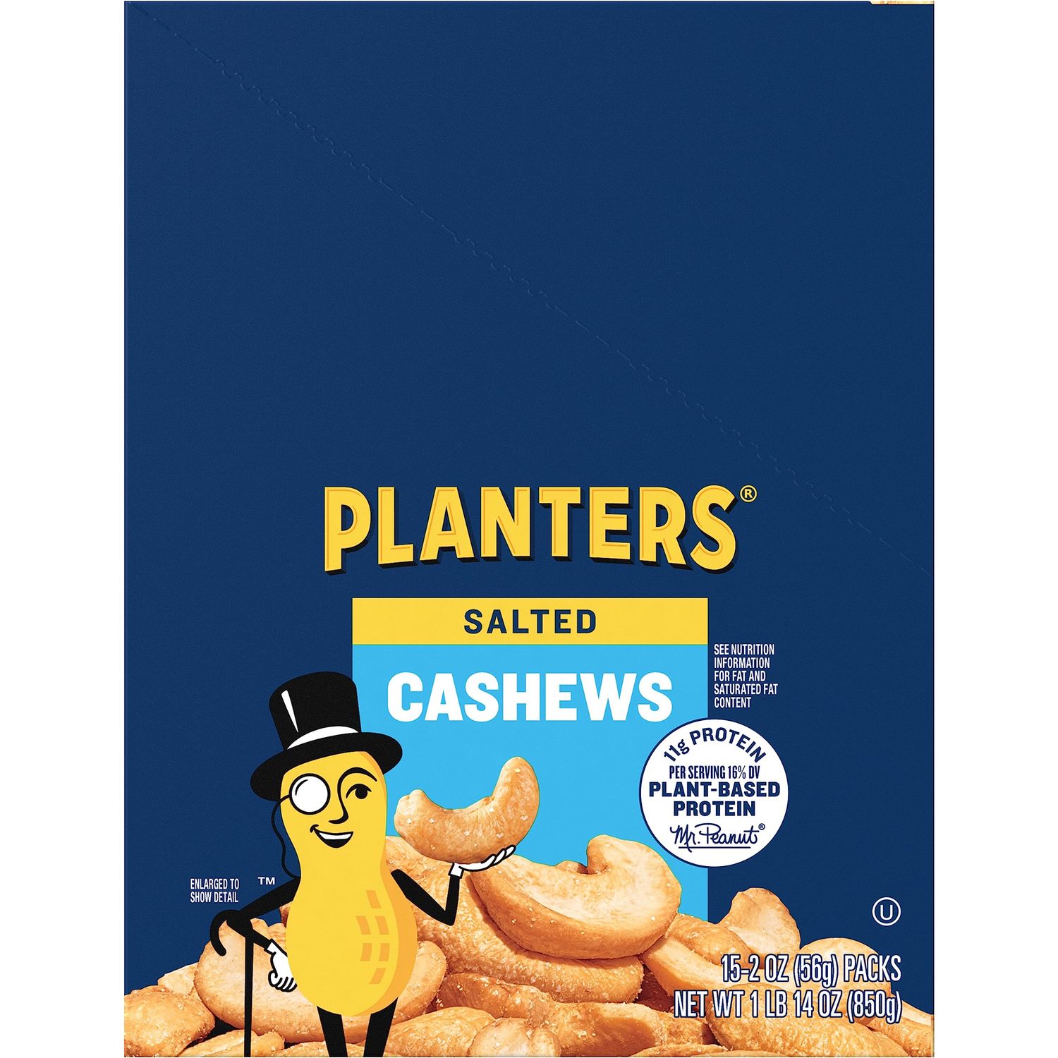 PLANTERS Salted Cashews 15-Pack, 1.87 LB