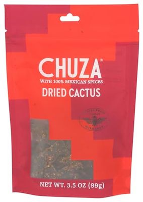 CHUZA Spicy Dried Nopal Slices, Spicy Nopal Mexican Snacks Dried Fruit, Mexican Candy for Adult and Children, Natural Dried Nopal, 2 Pack