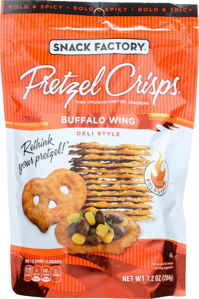Pretzel Crisps Snack Factory Buffalo Wing Pretzel Crisps - 7.2 oz - 2 pk