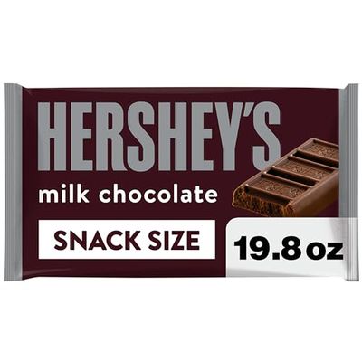 HERSHEY&#39;S Milk Chocolate Snack Size, Candy Jumbo Bag, 19.8 oz