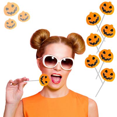 Fruidles Halloween Pumpkin Lollipop Suckers Candy, Spooky, Goody Bag Fillers, Individually Wrapped (24-Pack)