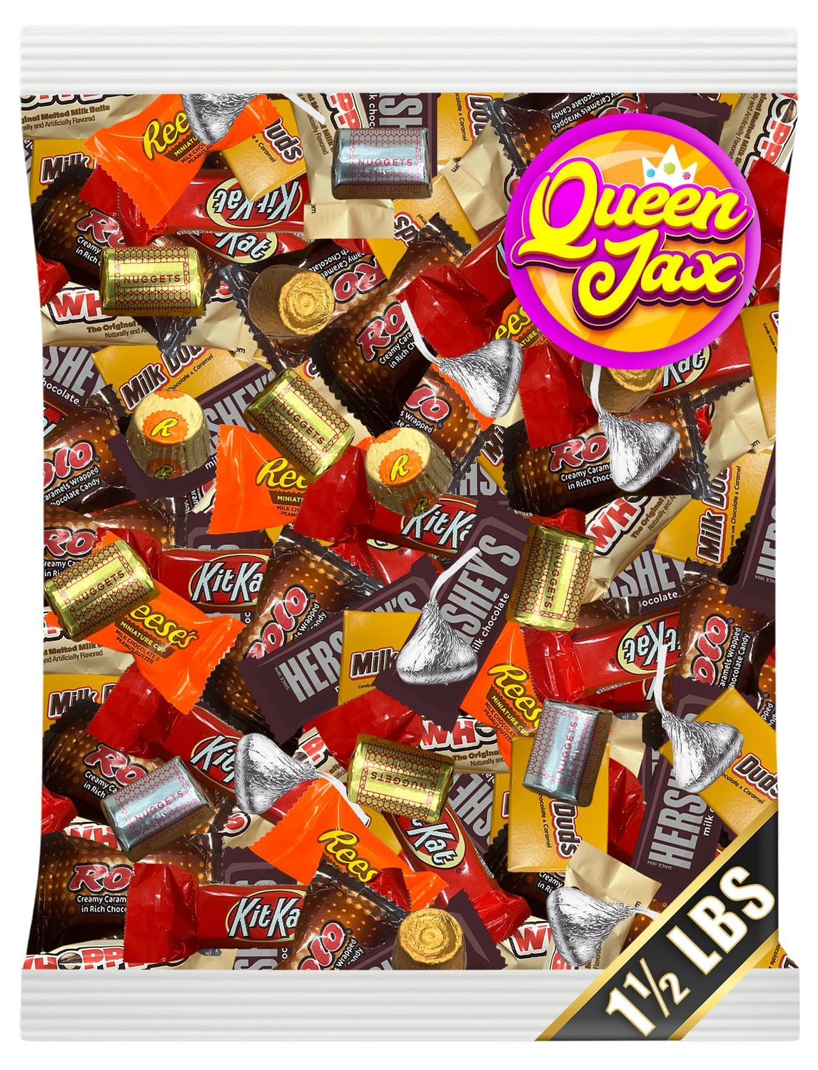Assorted Chocolate Candy Variety Pack Bulk - 1.5 Lb Bulk Candy Chocolate Mix - Chocolate Candy Bulk - Chocolate - Bulk Candy Individually Wrapped Chocolate Candy Bars - Christmas Candy Bulk