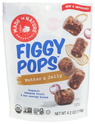 MADE IN NATURE Organic Nutter &amp; Jelly Figgy Pops, 3.8 OZ