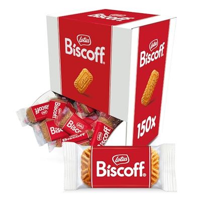 Lotus Biscoff Cookies - Caramelized Biscuit Cookies - 150 Cookies Individually Wrapped - Vegan, 0.2 Ounce (Pack of 150)