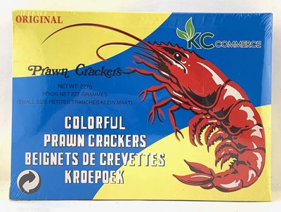 KC Commerce Uncooked Prawn Crackers, 5 LB Family Size, Crispy and Delicious Shrimp Chips for Party Appetizers and Snacks, Cook and Serve, Multi Color (8oz Pack of 2)