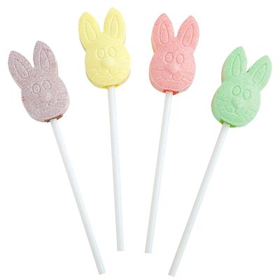 46 Pieces Easter Bunny Lollipops - 1 lb - (individually wrapped suckers) Easter Basket and Party Candy