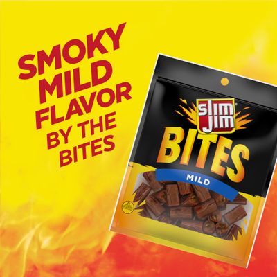 Slim Jim Bites, Mild Bite-Sized Smoked Sausage Snacks, 3.75 oz.