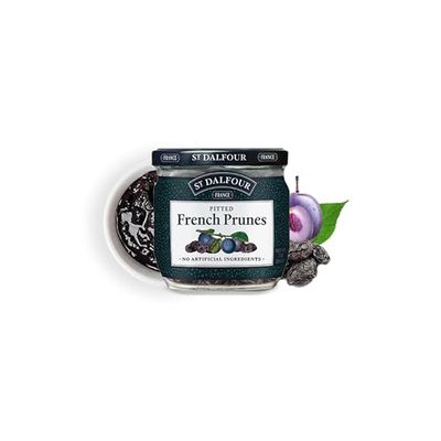 St. Dalfour Pitted Prunes, 7 oz - All-Natural, No Preservatives, Deliciously Sweet, Ready-to-Eat, Healthy Snack, No Cane Sugar Added, Great for Baking