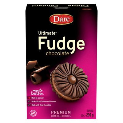 Dare Ultimate Fudge Chocolate Creme Cookies, 290g10.2oz., Imported from Canada)