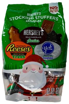 HERSHEY&#39;S Holiday Stocking Stuffers Shapes Snacks 105Piece Net Wt 59.25 Oz, ()