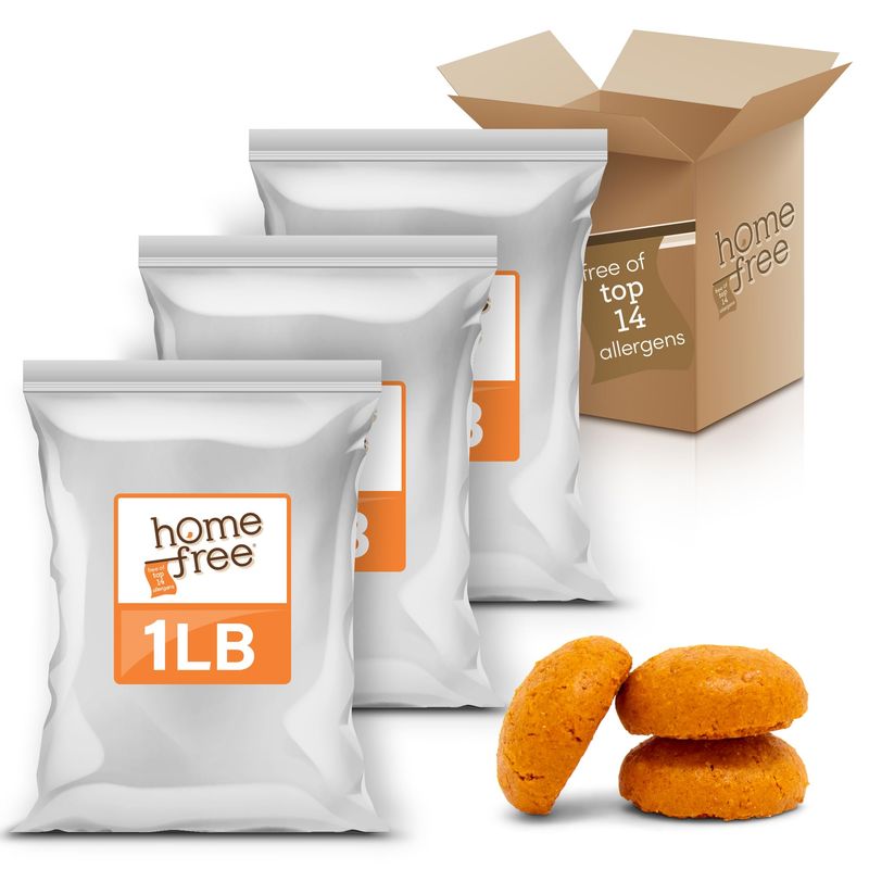 Homefree Mini Ginger Snap Cookies, Gluten Free, Nut Free, Vegan, School Safe and Allergy Friendly Snack, 3 LB Bulk