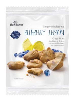 Appleways Whole Grain Blueberry Lemon Crispy Bites | 1 Oz | Pack of 12