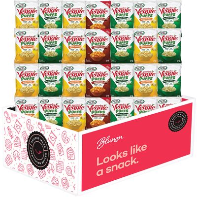 Veggie Puffs Variety Pack - Baked Corn Pops Snack Bag Healthy Assortment - Care Package Gift Box (30 Count)