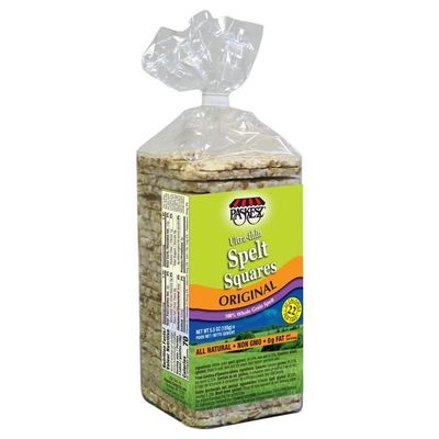 Only Kosher Candy Ultra Thin Whole Spelt Cakes Squares, All Natural Whole Grain Spelt, Non GMO, Fat Free (Pack of 12)