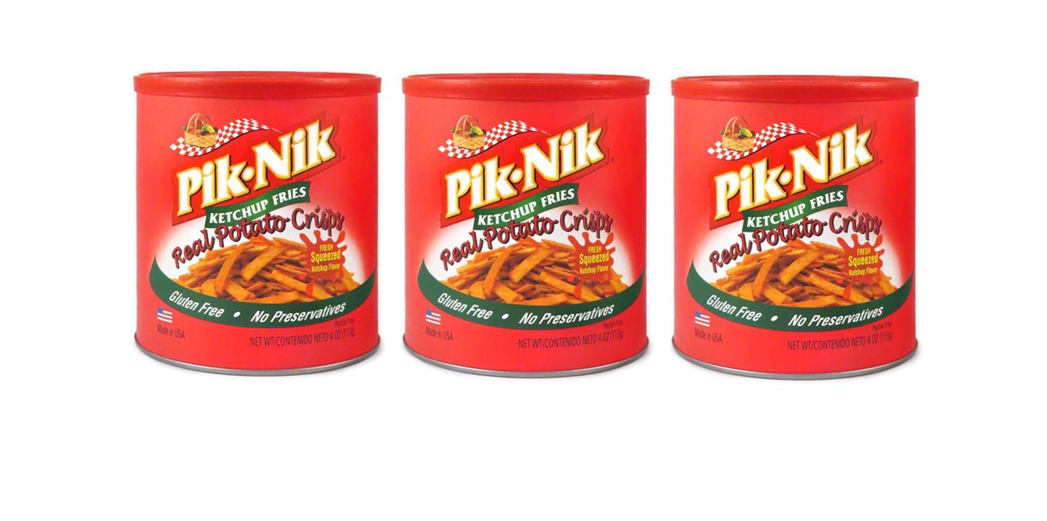Pik-Nik Ketchup Fries Real Potato Crisps 113g, 3 Pack