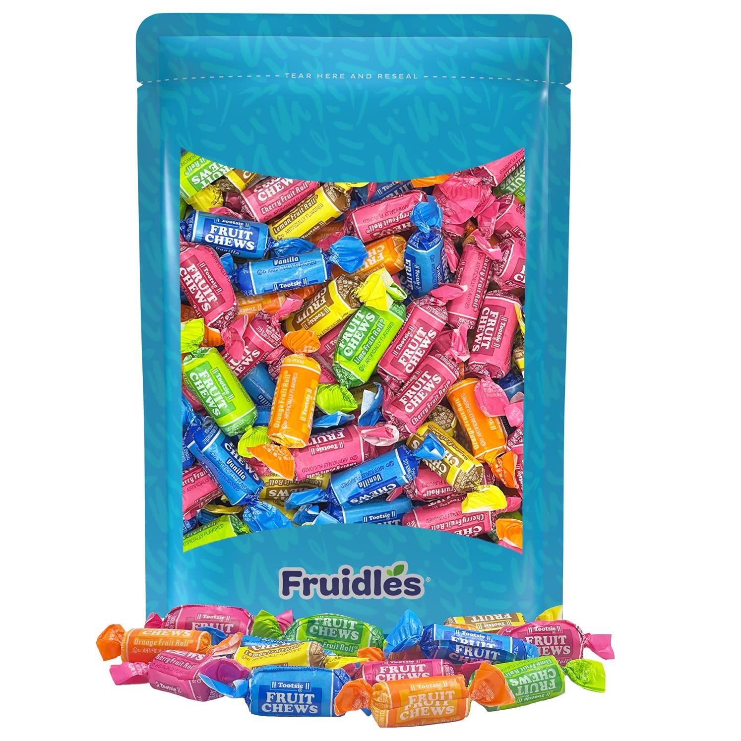 Fruidles Tootsies Original 6 Flavor Variety Pack Twist Midgees Roll, Peanut-Free, Gluten-Free, Kosher Certified, Individually Wrapped, (Half-Pound)