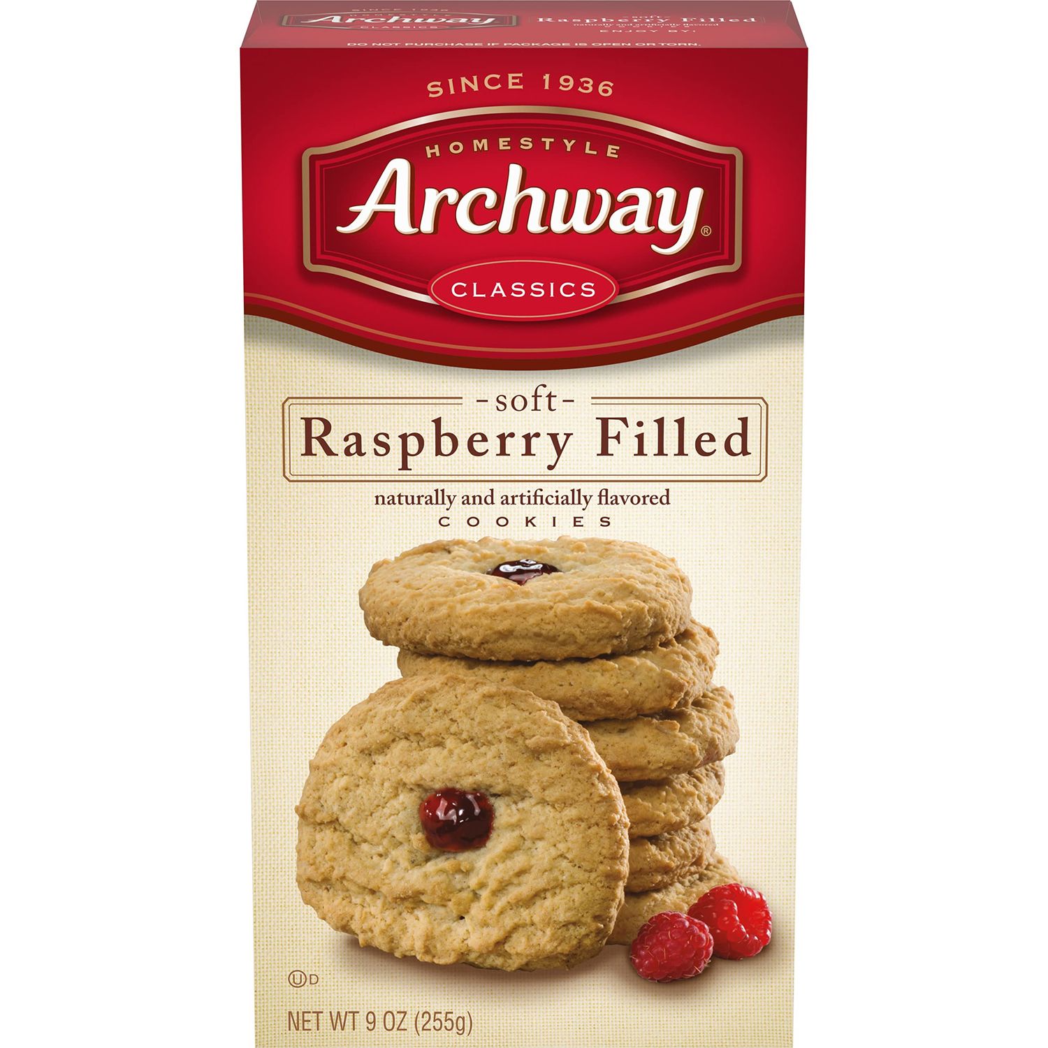 Archway Cookies, Raspberry Filled, 9 Oz (Pack of 9)