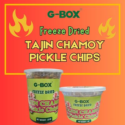 G-BOX Chamoy Freeze Dried Pickle Chips, Healthy Snacks for Adults - Low Calorie, Freeze Dried Food(1.8 Ounce, Chamoy)