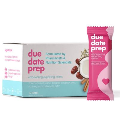 Due Date Prep Snack Bars - Natural Labor Prep Support for Pregnant Women | Organic, Gluten-Free, Kosher | Third Trimester Snacks with Dates for Healthy Pregnancy