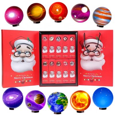 Christmas Candy Kit Stocking Stuffers - Handcrafted Individually Wrapped Holiday Hard Candy Cane, Classic Planet Design Assorted Lollipops Snacks Gifts (10 PCS)