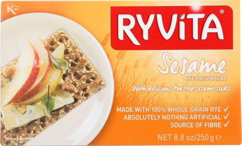 Ryvita Sesame Rye Crispbread (250g) - Pack of 2
