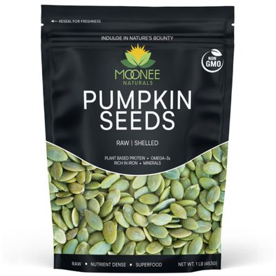 Moonee Natural&#39;s Pumpkin Seeds (1 Pound), Gluten Free, Non GMO, No Shell, Unsalted, Raw (1 Pound)