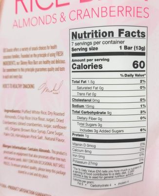 180 Snacks Skinny Rice Bar Pre-Meal Snack Bundle