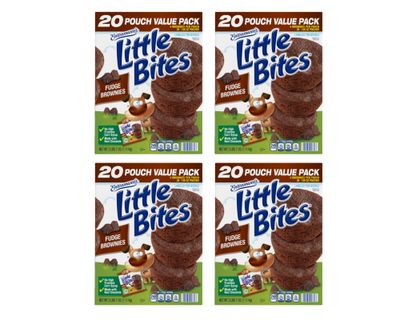 Entenmann&#39;s Little Bites Fudge Brownie Mini Muffins | 4 Pack (80 Pouches Total)